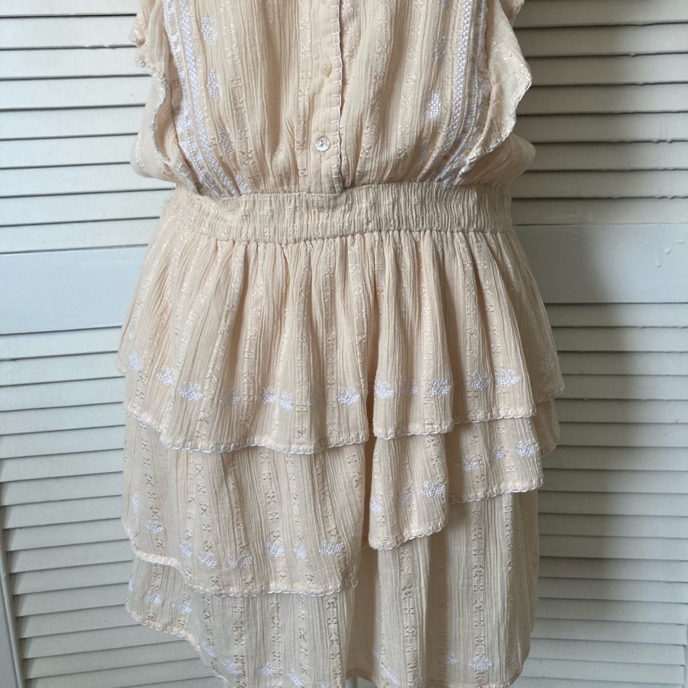 Love Sam Cream Tiered Dress M - Picture 5 of 10